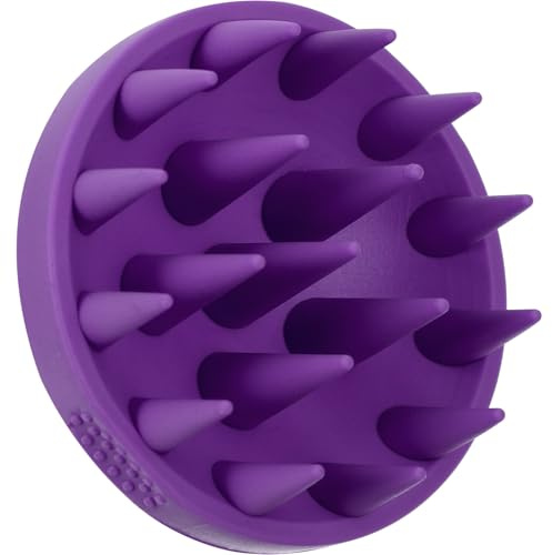 BATHVEVE Massaggiatore Cute Portatile in Silicone Spazzola Esfoliante per Capelli Bagnati e Asciutti Stimola la Circolazione per Uomo Donna Leggero e Maneggevole per Uso Quotidiano e