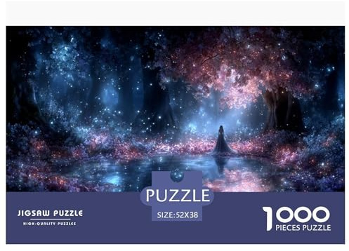 Forêt enchantée Puzzles 1000 Pièces Jeu De Défi Jouet Adultes Et Plus De 12 Ans Jeu De Puzzle Défi Éducatif Temps De Famille Cadeau Décoration Maison 52x38cm/1000pcs