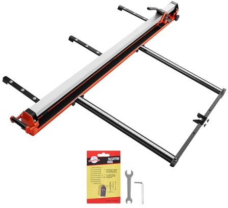 VEVOR 71-Inch Manual Tile Cutter, Upgraded Rail and Sliding Head, Precision Alignment Guide, Tungsten Carbide Cutting Wheel, Support Legs with Swivel Wheels, for DIY Pros, Ceramic, Floor, Wall Tiles