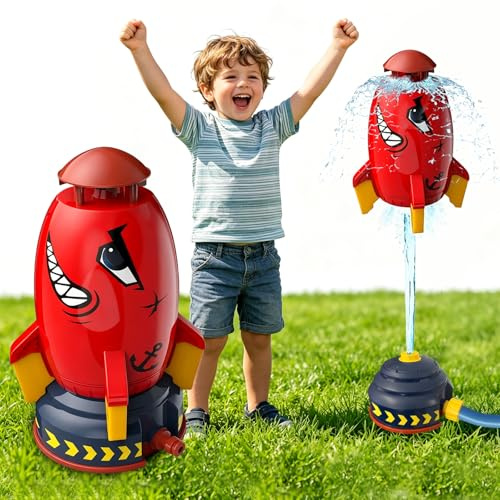 Outdoor Water Sprinkler Rocket Water Sprinkler Kids Garden for Lawns Garden