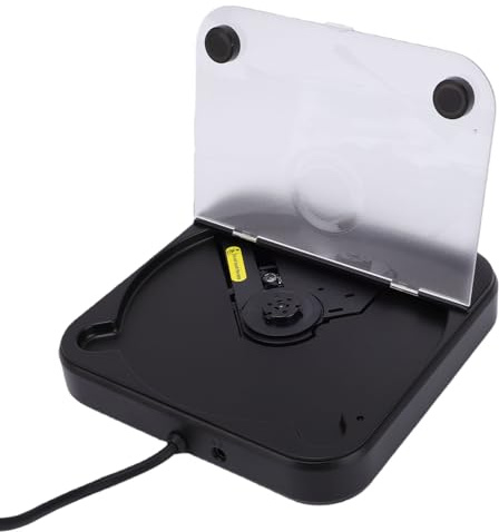 Elprico Lecteur CD pour Voiture avec Port USB/AUX, Lecteur CD Externe Compatible avec Voiture, Ordinateur Portable, Ordinateur de Bureau, TV, Système Audio Domestique, Universel pour