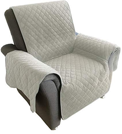 JEMIDI Wende Sesselschoner Sherpa Schonbezug Sesselschutz Schutzbezug Sesselhusse (Beige)