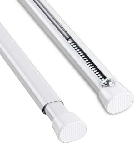 Rod Desyne SPBX-O22-1 Oval Spring Tension Rod, 22-36 inch, White