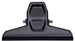 MAUL Papierklemmer schwarz MAULpro 2er Set Stahlclip für 250 Blatt | zuverlässiger Halt für Papierstapel, griffbereit aufhängbar, robuste Metallausführung, breite Klemmfläche, ideal für Büro