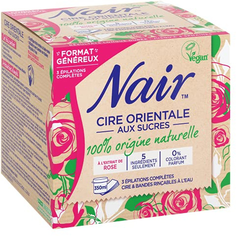 Nair Oriental wax with sugar sprayer, rose extract, 3 removal of body hair, rinsable, 350 ml