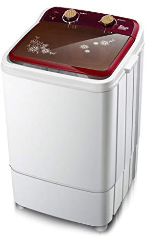 YXCKG Portable Washer Machine Clean, Washing Machine And Dryer, Timer Control, Single Tub Clothes Washing, Laundry Washer For Home Apartment, 6 kg Washer (Color : Red)