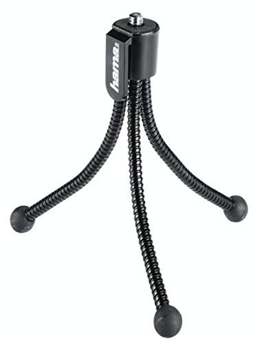 Hama Handy Mini Tripod with Flexible Legs and Mounting Clip Black