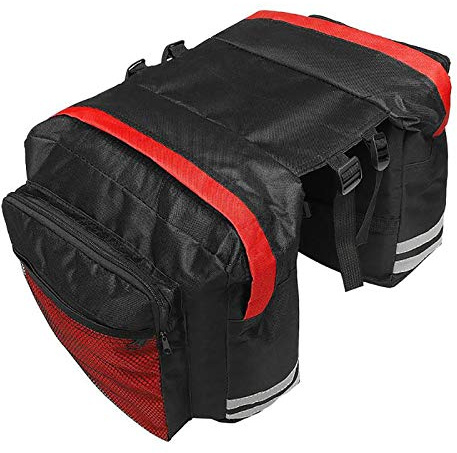 Doppelpacktaschen, wasserdicht, für Rücksitz, Zubehör, multifunktional, für Damen und Herren, Rot