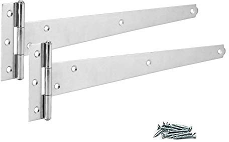 Ein Paar T-Gurt Heavy Duty T-Scharnier Securit verzinkt weiß Zink witterungsbeständig rostfrei Beschichtung für Türen Schränke