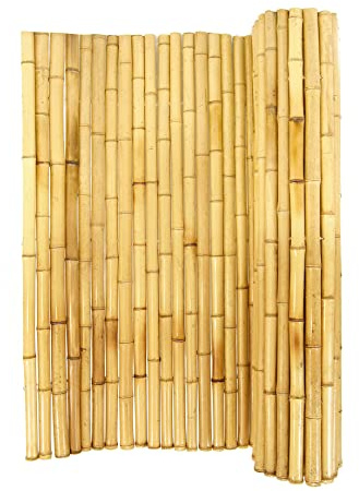 FOREVER BAMBOO Natural Bamboo Fencing Decorative Rolled Fence Panel 0.75 in D x 6 ft H x 8 ft L