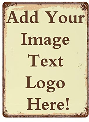 DJNGN Custom Metal Sign Personalised Tin Sign Plaque Wall Art Home Decor Garden Farm Warning Sign Outdoor Plaque Garage Cafe Bar Man Cave Decor Sign Gift Ideas