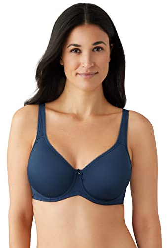Wacoal Women's Basic Beauty Lightly Padded Underwire Full Coverage T-Shirt Bra, 853192, Sargasso Seasea, 34DD