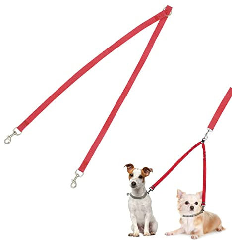 WEIESCIE Verstellbare Doppelte Haustier Trainer Leine Kein Gewirr Doppelte Hund Doppelte Verteiler Leine Gehen Trainer Leine für Zwei Hunde