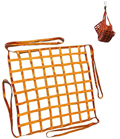Suspended Cargo Sling Net - Flaches Nylon Sling Hebenetz, Elastisches Frachtnetz, Reißfestes Cargo-Sling-Netz, Anhängernetze, Für BAU-Rigging, Schleppen, Heben, Arbeitsgeräte (Size : 3 X 3M/Mesh 15cm