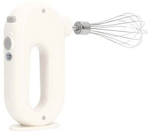 Batteur à œufs électrique, Design à Fond Plat, Design Portable, Chargeur USB, Fabricant de Mousse Portable pour la Maison pour la Cuisine.(Blanche)