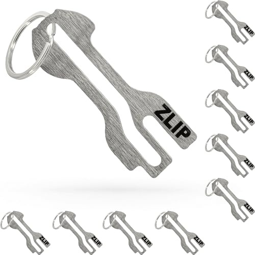 ZLIP® and Slide | Desbloqueador de carro de la compra de acero inoxidable con llavero, abridor para carro de la compra para casi todos los carritos de la compra, llavero abre carga frontal y cajón |