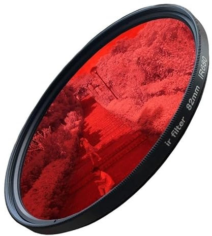 Filtre Infrarouge Infrarouge 52-82mm IR680 IR720 IR760 IR850 IR950, Filtre d'objectif de caméra de Photographie Artistique Amusante 720nm (Color : IR590, Size : 77mm)