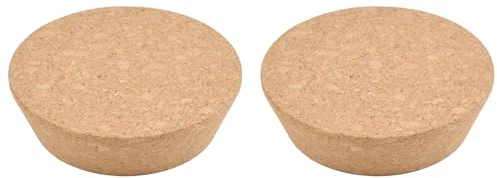 INCREWAY 2 piezas de tapones de corcho cónicos Tapones de corcho de repuesto para botellas de vino, botellas de vidrio, tarros, 91 * 77 * 25 mm