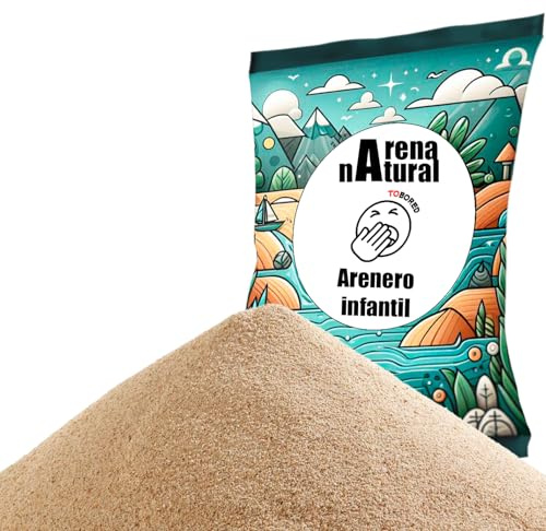 Tobored Saco de Arena 25 kg. Es Arena de Playa Muy Fina 100% Natural 0,1-0,8 mm Arenero Infantil, Belenes, Arenero Niños...