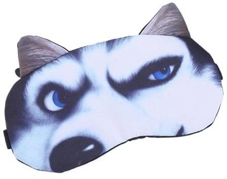 Augenmaske Schlafmaske Baumwolle Schlafende Augenmaske süße Kinder Cartoon Augenabdeckung Augenbindungen Fahren nach Hause Augen entspannen Sie Masken Okular angemessen Augenklappe Schlafen(Husky A)