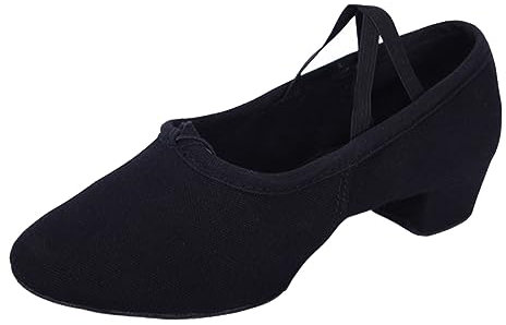 LIFKOME Ballettschuhe Damen mit Weicher Sohle und Niedrigem Absatz Atmungsaktiv Leicht rutschfest für Yoga Bauchtanz Bühne Folk Jazz