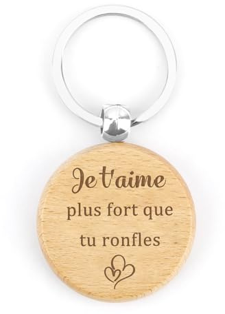 Cadeau Fete des Meres Porte Clef Voiture Anneau Porte Clé Amour Bois Cadeau Couple Papy Mamie Papi Beau Papa Belle Maman Copine Mari Soeur Parrain Tonton Ami Nounou Frere Tata Collegue Marraine