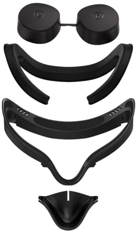 OOAVR Interfaz facial VR y almohadilla facial para Oculus Quest 2, almohadillas de repuesto de espuma de poliuretano a prueba de sudor, accesorios de realidad virtual para Meta Quest 2