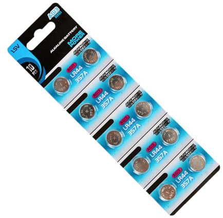 Batterie alcaline a bottone AG13 LR44 da 1,55 V, adatte per piccoli elettrodomestici e giocattoli, confezione da 10/20 pezzi