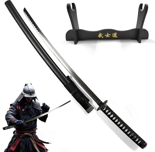 Katana Schwert echt Samurai Schwert aus Stahl mit Einer Scheide zur Dekoration für Shogun Shadows Sword Schwerter einen Sammler oder als Geschenk für Cosplay oder Anime