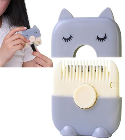 Pettine Rasoio Per Taglio Capelli Donna,Rifinitore Doppie Punte | Accessorio 2 In 1 Per Frangia Bambini, Rimozione Doppie Punte Per Casa Viaggio Adulti