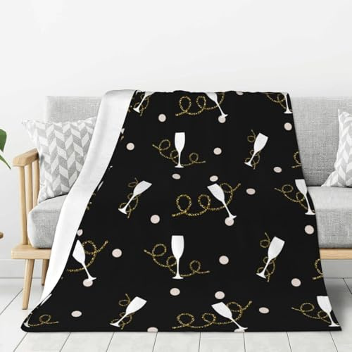 Hnnkloy Gilter Red Wine Glass,Throw Blanket Warm Flannel Plush Soft Sofa Blanket As Bed Cover/Bed Sheets,80x60