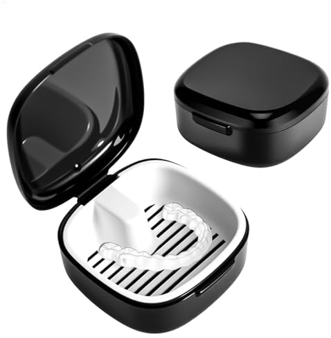 Boîte à Prothèses Portable – Étui Compact PP Résistant + Panier Filtrant Amovible – Hygiène & Nettoyage Facile pour Appareils Dentaires, Gouttières, Retenteurs & Orthodontie