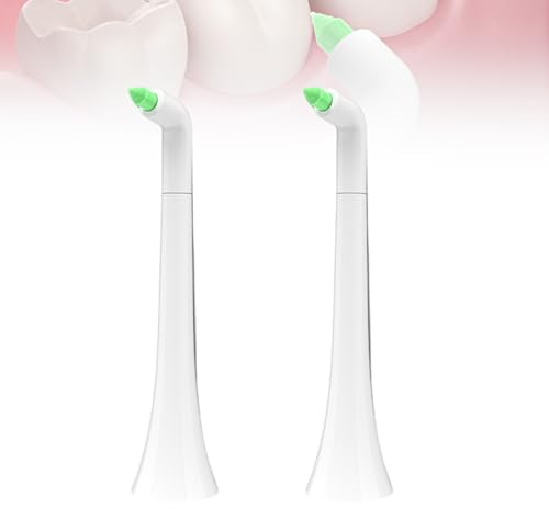HAPPOW 2 stycken interdentala borsthuvuden för Philips Sonicare och Dontodent Klick-på-borsthuvudsystem Ersättningsborstar för Philips Sonicare Högdensitets mikrofiber interdentala tandställningar