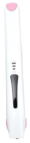 VALICLUD Temperature Cordless Hair Curler and Straightener USB Mini Travel Styling Tool Modes for Sleek Pearl White