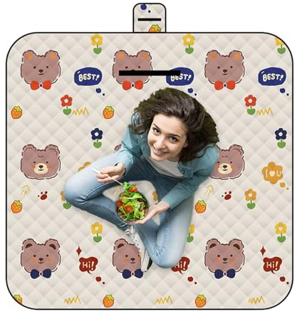 Coperta da Picnic Impermeabile, Tappetino Esterno Impermeabile E Lavabile, Tappeto con Motivo Animale 150x198 cm Resistente alla Sabbia per Gioco del Bebè Spiaggia Parco Camera da Letto Vacanza Divano
