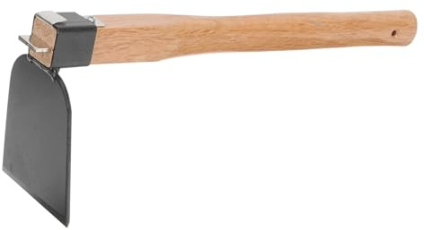 DECOMELODY Azada De Mano con Mango De Madera Ergonómico para Jardinería y Cultivo Herramienta Ligera y Compacta para Deshierbe y Laboreo Huertos y Agricultura Doméstica