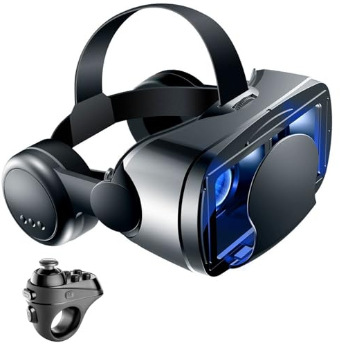 VR Brille, Virtual Reality Headset, 3D Handy Brille 110° FOV HD Anti-Blau Linsen, 3D VR Glasses, Unterstützt 4,7–7,2 Zoll Smartphones, Kinder und Familie(A)