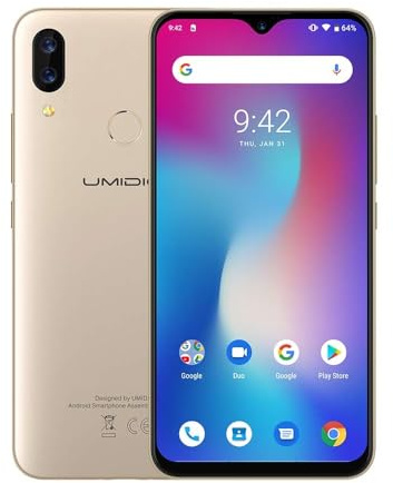 UMIDIGI Smartphone NFC, 6.3 FHD+ 2K schermo,64GB ROM +2TB TF Telefono cellulare,16MP+5MP+16MP, Smartphone Android, Batteria 5150mAh/18W Ricarica Rapida, 4GB RAM Cellulari, Dual SIM.