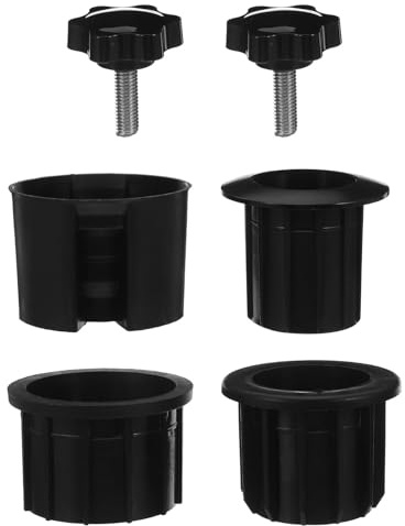 DIYEAH Lot de 6 Set de Bouchons Annulaire Noirs pour Trou de Pied de Parasol Accessoires de Fixation en Plastique Robuste Filetage M8 Pièces Détachées pour Parasol d 39 Extérieur Base de