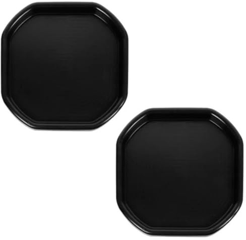 Pack of 2 - Childrens Kids Small Mixing Tray 70cm x 70cm Plastic Tuff Spot Messy Play Tray Builder Equipment Sand Pool Pit Water Game Garden Beach For Home Cement Mortar Mixing MADE IN UK (Black)