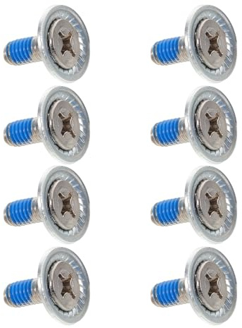 Gatuida 8 Tornillos para Fijaciones de Snowboard en Acero Inoxidable con Arandelas Antideslizantes, Juego de Hardware de Repuesto para Tablas de Snowboard, Accesorios de Montaje