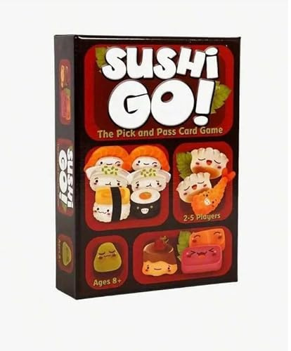 TopsPrime Sushi Go! Juego de Cartas Familiar Rápido y Divertido – Juego de Mesa para 2-5 Jugadores, +8 Años, 108 Cartas, Party Game Estratégico para Niños y Adultos