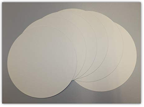 LYSCO 100 Stück Tortenuntersetzer, Pappe rund Ø 30cm weiß mit glattem Rand Tortenplatten kompostierbar