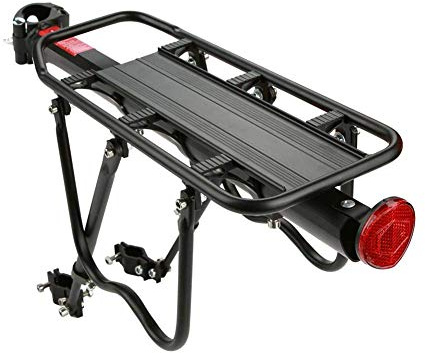 Gepäckträger Mountainbike, Aluminiumlegierung, 50 kg, verstellbar, universal, Fahrrad-Rücksitzträger, Gepäckregal mit Schnellverschluss, 35,5 cm x 14,5 cm