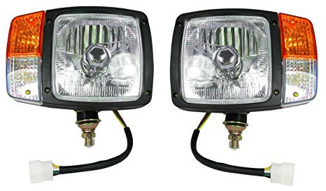 Générique Flexzon Phares Avant universels L+ R pour Tracteur Pelleteuse Filaire