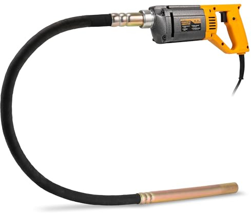 Hanchen Vibratore per Calcestruzzo Industriale 1080W Ago Vibrante per Cemento Elettrico Portatile 4000 giri/min 35mm con 1.0m Tubo per la Costruzione (mit 1,0m Schlauch)