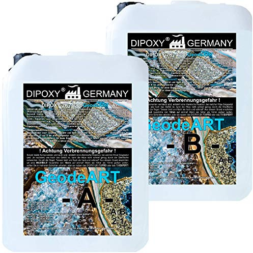 7,5kg Epoxidharz +Härter DIOPXY-2K-4000GeodeART 2K EP Profi Qualität Glasklar, geruchsarm Gießharz Epoxy Wave ART UV Stab. resin