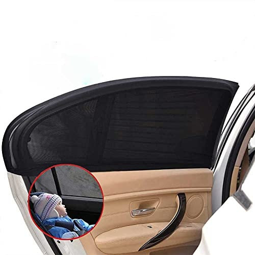 Car Sun Shade, 2 Pack Car Side Window Sunshades Universal Baby Sun Shades Blocking Harmful UV Rays Sun Glare Heat for Baby Kids Pets, Universal for Most Vehicles