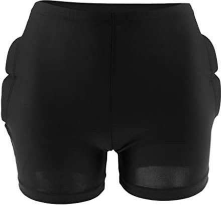 Sharplace 3D Schutz für Hüfte Und Gepolsterte Shorts für Snowboard, Ski, Eislaufen, Skateboarden, Radfahren Und Mehr – Farben Und Größen Auswählen, Schwarz L