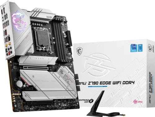 MSI Scheda madre MPG Z790 Edge WiFi DDR4 Gaming (supporta processori Intel di 12°/13° generazione, LGA 1700, DDR4, PCIe 5.0, M.2, 2.5Gbps LAN, USB 3.2 Gen2, Wi-Fi 6E, ATX)